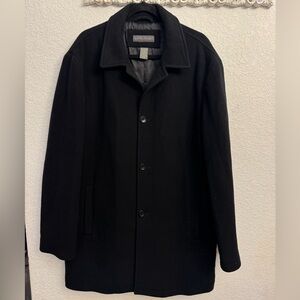 Banana Republic Men's Black Wool Coat